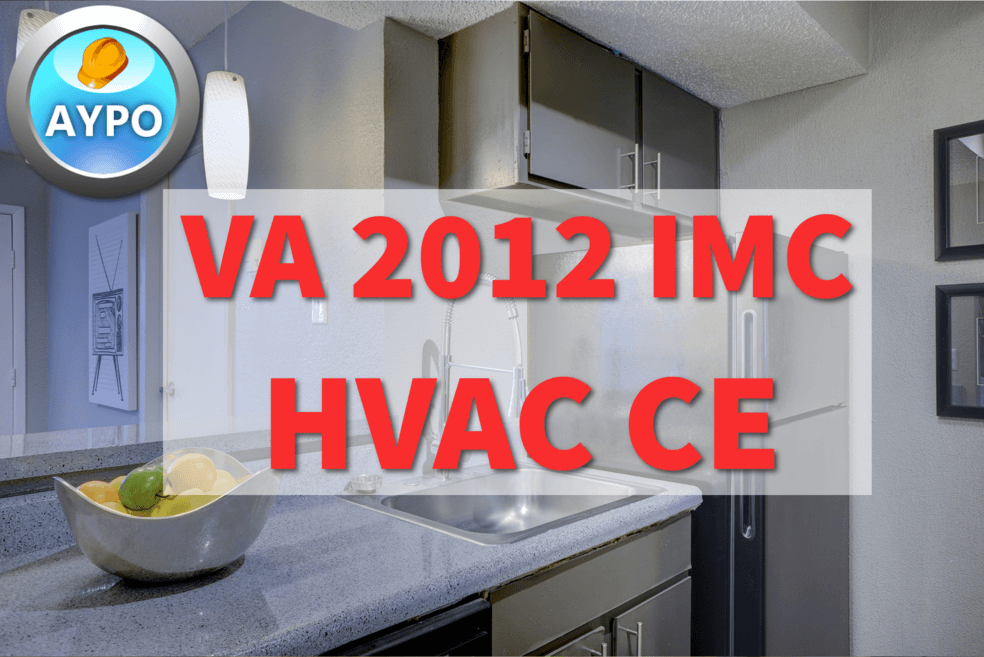 Virginia HVAC 3 Hour Continuing Education Course 2012 IMC